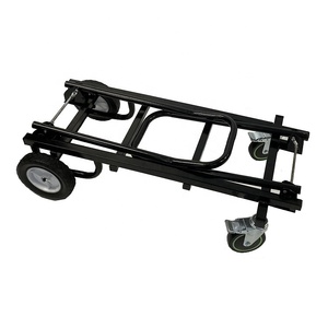 重いDuty 8 In1コンバーチブル拡張可能ハンドカート調節可能折りたたみ荷物カートスチールプラットフォームカート