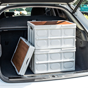 กล่องเก็บของแบบใช้งานได้จริงมัลติฟังก์ชั่นTrunk Organizerทนทานก่อสร้างCampingกล่องเก็บหนากล่องพับประหยัดพื้นที่