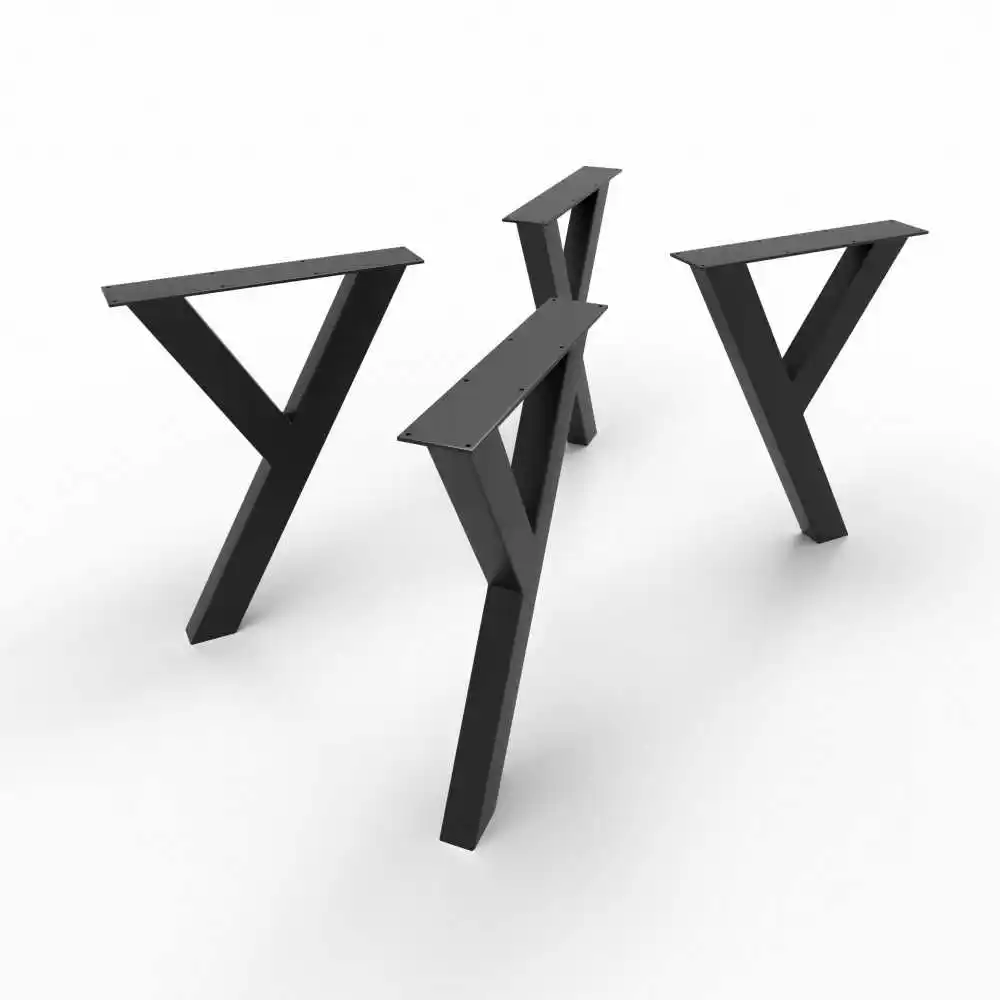 Triangolo trapezoidale X forma resistente fabbrica diretta gambe del tavolo telaio parti di mobili in metallo per Bar ristorante tavolo da pranzo gamba