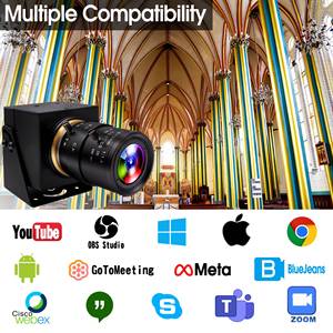 ELP 4K USB <strong>Camera</strong> 3 <strong>Output</strong> Modes CS 2.8-12mm Varifocal 4x Optical Zoom Webcam H.264 30FPS 4k <strong>Camera</strong> for AI
