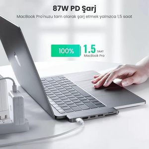 适用于MacBook的UGREEN USB C集线器适配器，配有4k-hdmi迅雷3 100瓦电源传输SD TF读卡器和2个USB 3.0端口 - Product Image 4