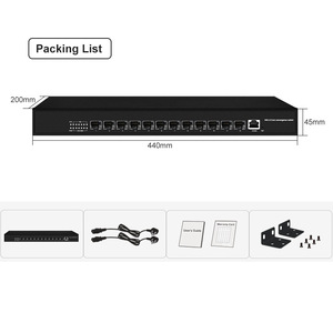 12 Ports 10G SFP Fiber L3 Managed Switch with 1U Rack Shell Support VLAN QoS <strong>MSTP</strong> RSTP STP - Product Image 3