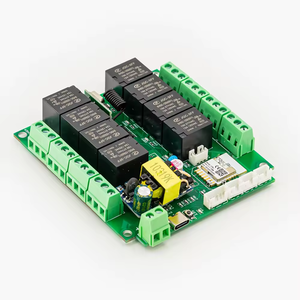 Tuya 8チャンネルWiFi/Zigbeeリモートコントロールリレーサポート4ウェイ回路ステータス表示 + 4温度と湿度入力制御 - Product Image 1