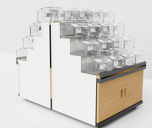 Ecobox nhựa hiển thị tủ số lượng lớn thực phẩm đảo hiển thị Kệ hiển thị đứng với Scoop Thùng - Product Image 4