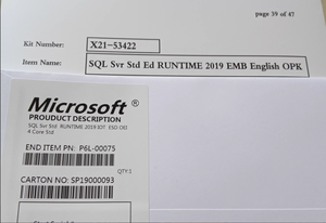 SQL Server 2022/2019/2016/20012R2標準/エンタープライズDVD OEM生涯キー100% オンラインアクティベーション5/15/30 CAL 16コア24コア - Product Image 5