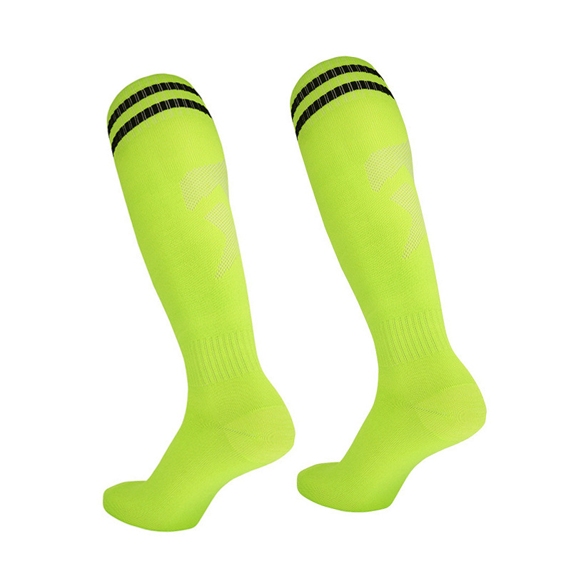 Light Green Socks with Black Stripes