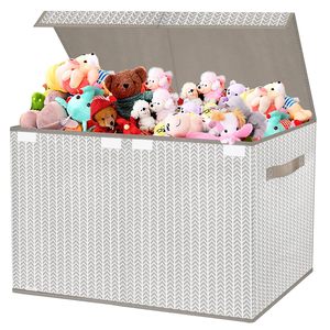おもちゃ収納ボックス子供用蓋付き人気デザイン折りたたみ式特大収納ボックス - Product Image 1