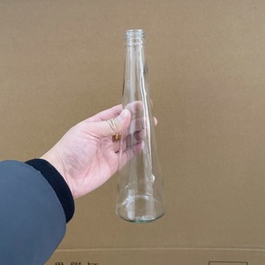 Nhà máy cung cấp hình nón cao Mỏng 400ml rượu vang chai thủy tinh với vít đầu - Product Image 5