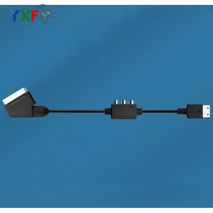 Cable de salida 2 en 1 RGB Scart + AV RCA, Cable de plomo con adaptador AV para SEGA Dreamcast para PAL