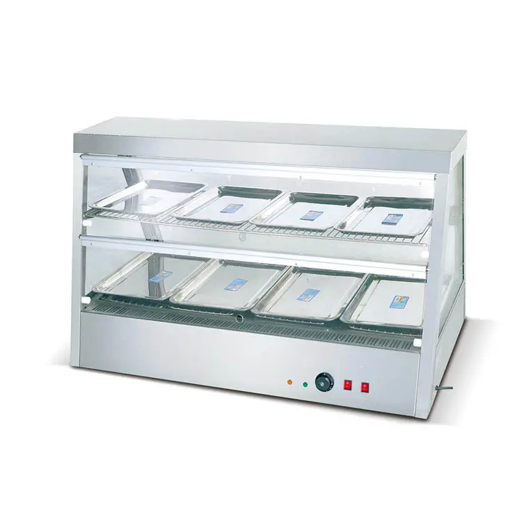 Electric Glass Display Showcase Machine Counter Top Food Warmer Showcase For Restaurant
