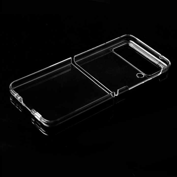 For Samsung Z Flip 5 Galaxy Z Flip4 Transparent Mobile Pc Phone Case Flip 3 Protective Cover PC Folding Hard Case Cover