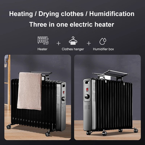 屋内使用のための満たされたラジエーターサーモスタット電気オイルヒーター冬の家の屋内使用のためのスペースヒーター - Product Image 4