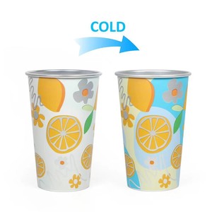 450ml Single-layer Color-changing Aluminum <strong>Cup</strong> with Creative Pattern That Changes Color When Cold and Looks Great - Product Image 1
