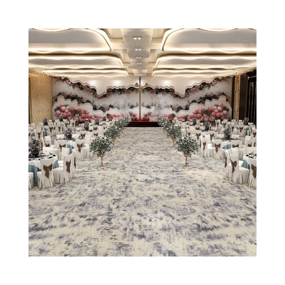 Gran oferta, alfombra para eventos OEM ODM, suelo barato, calidad inigualable, esplendor personalizable, alfombra blanca suave y suntuosa para bodas