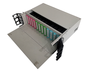 Fibra óptica 19 ''288 Core Acero laminado en frío MTP MPO ODF Panel de conexión para solución de red de centro de datos