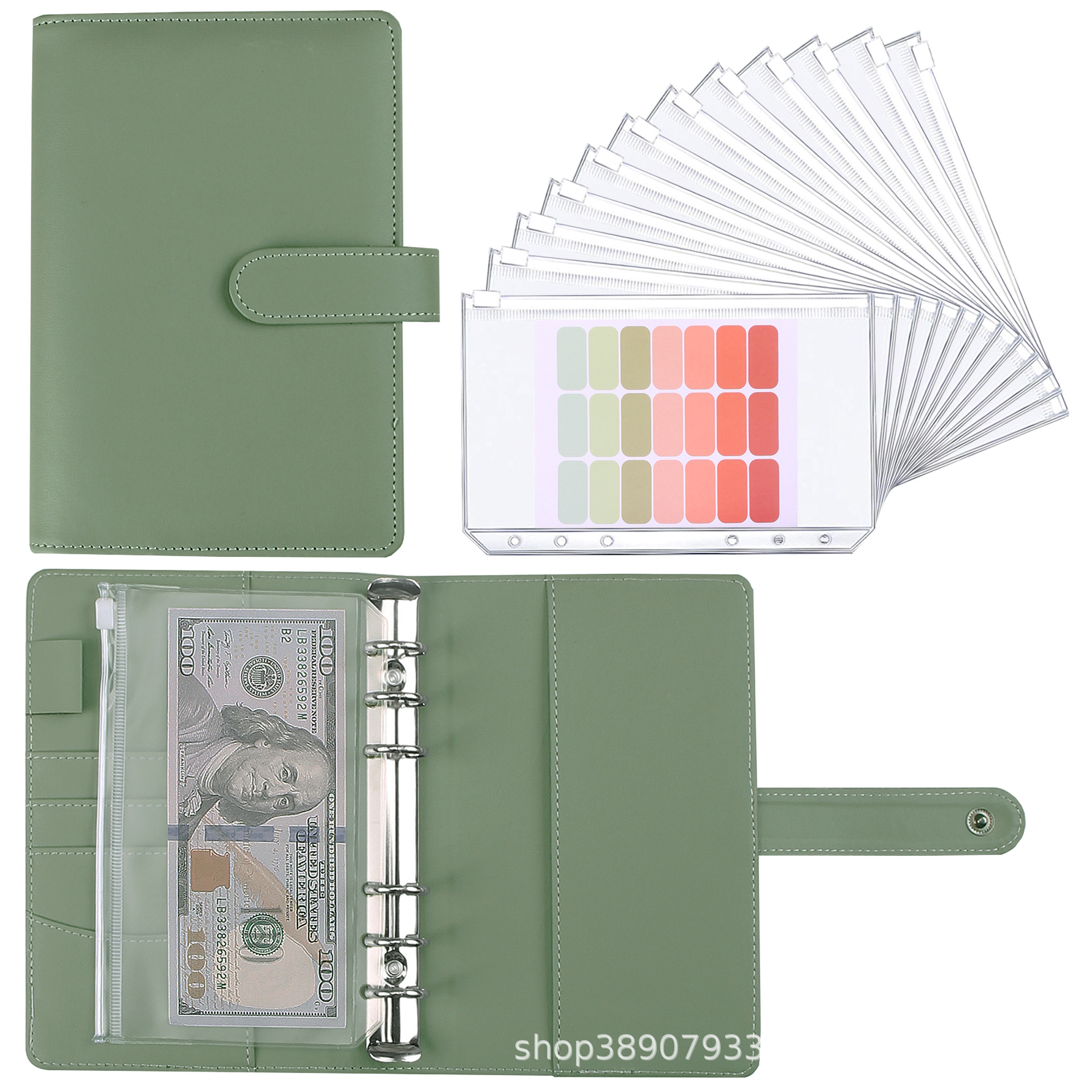 Snaps 1-green zip pocket 1221 tab 1