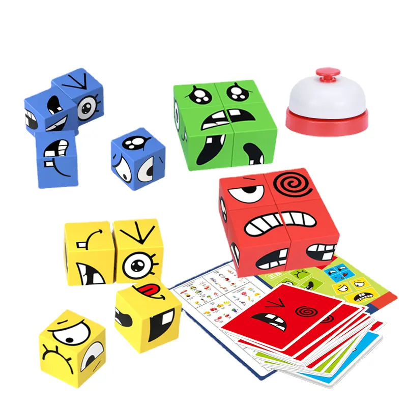 HY Toys Face changeante pour enfants transfrontaliers Cube jeux de table amusants apprentissage précoce bâtiment de formation à l'intelligence