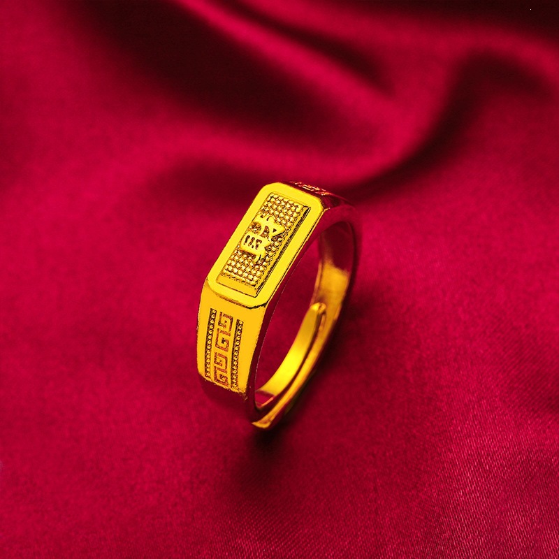 white B Style Financial Ring Opening