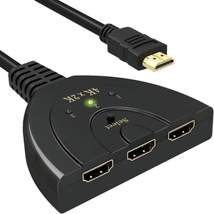<strong>HDMI</strong> Switch 4K <strong>HDMI</strong> Splitter 3 in 1 Out 3-Port HD MI Switcher Selector with <strong>HDMI</strong> Cable for Full HD 4K 1080P 3D Player HD MI Hub - Product Image 1