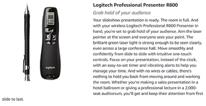 Logitech Professional Plug-and-play Presenter Wireless Presenter puntatore Laser R800 con Display LCD puntatore a penna Laser remoto - Product Image 4