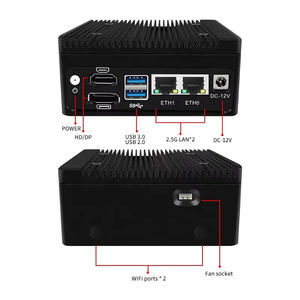 2.5G Dual Lan Micro Industrial Computer 12 ° In tel N100 Quad Core 2x2.5G Ethernet M.2 SSD incorporato robusto Firewall Mini Box PC - Product Image 6