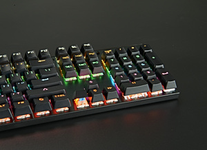 Teclas personalizadas de dos colores, 104 teclas, Teclado mecánico para juegos con cable, juego de retroiluminación LEB, Teclado mecánico para jugadores