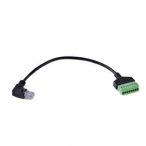 RJ45 Ethernet macho a 8 pines AV Terminal tornillo adaptador 30cm Cable abajo enchufe CCTV Cámara conector accesorio - Product Image 5