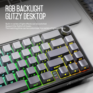 Attack Shark X66 Teclado mecánico para juegos Gamer Teclado mecánico personalizado programable RGB de tres modos