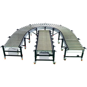 Línea de montaje de transportador de rodillos de potencia móvil automática Rodillo telescópico con correa giratoria plegable para una descarga de carga eficiente - Product Image 2