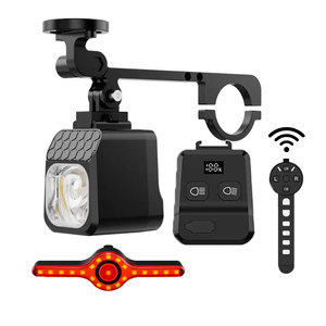High-Low Beam Bicycle Light Wireless Remote <strong>Control</strong> 1600 Lumens Bike Headlight Rechargeable Front Rear Light for Night Riding - Product Image 1