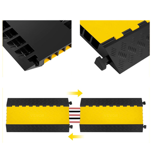 Factory Direct <strong>Sales</strong> 1 2 3 4 5 Channel Wire Cover Cord Traffic Speed <strong>Ramp</strong> Rubber Cable Guard Bridge <strong>Ramp</strong> Protector - Product Image 6