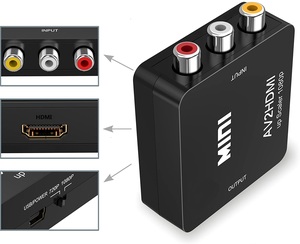 Mini compuesto RCA CVBS AV a HDMI Audio Video Adaptador convertidor PAL/NTSC con Cable de carga USB para pc xbox ps4 tv vh - Product Image 4