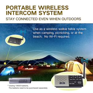 EMACROS Portable Outdoor Indoor <strong>Intercom</strong> <strong>Wireless</strong> <strong>Intercom</strong> <strong>System</strong> 1000 Feet Two <strong>Way</strong> 2 <strong>Way</strong> <strong>Intercom</strong> Conversation - Product Image 4