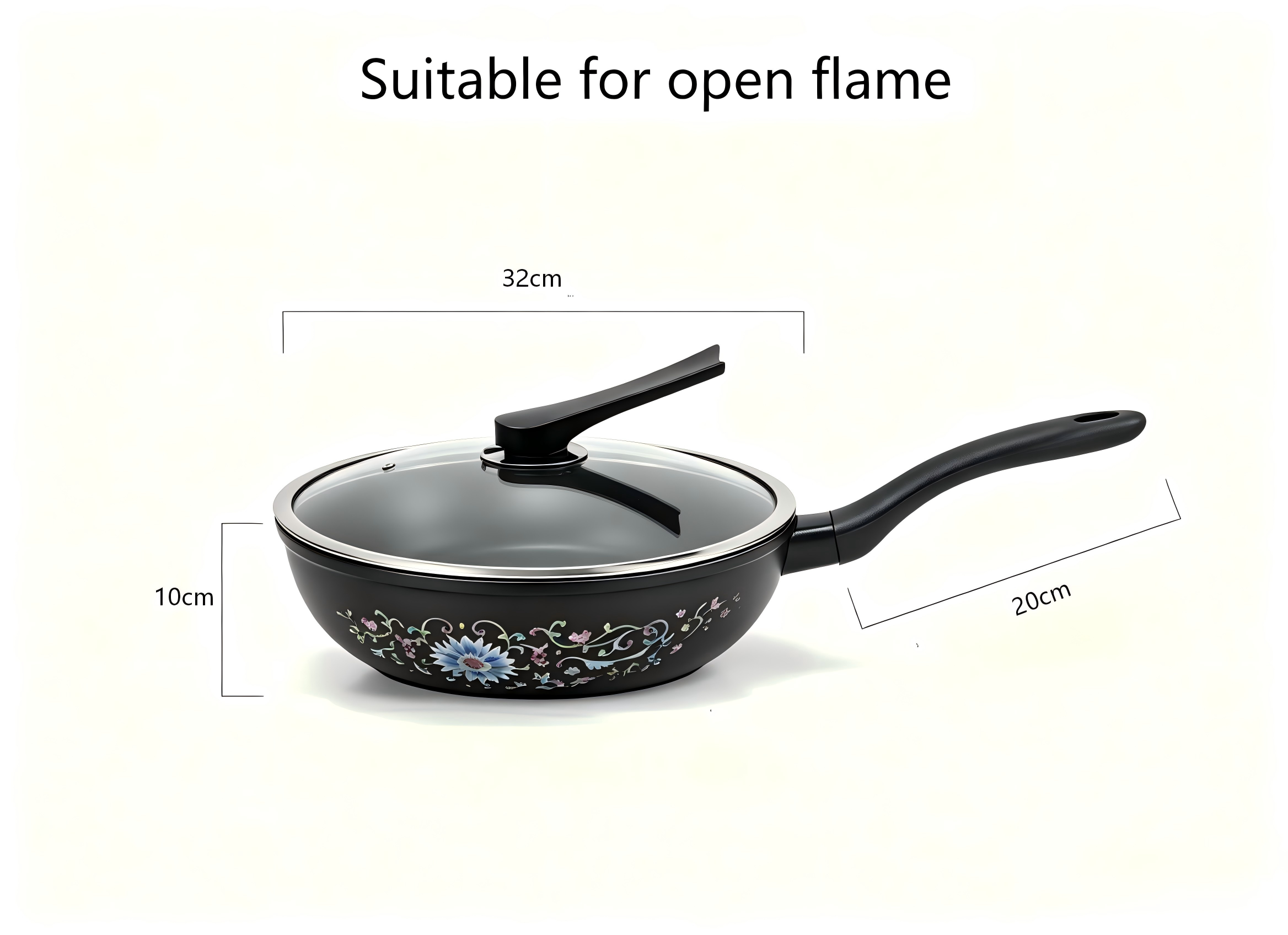 Enamel Coated Ceramic Wok