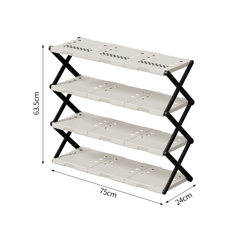 4-layer 72cm - (No installation required) Creamy Style