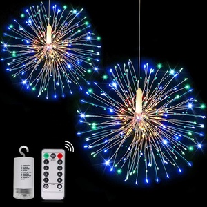 120 LED de fuegos artificiales cadena luces de batería colgando de un estallido de luz con control remoto - Product Image 4