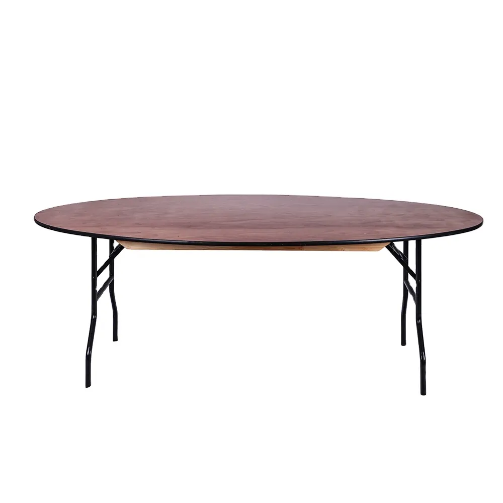Tavolo da pranzo pieghevole in legno di faggio di quercia di olmo moderno ovale di alta qualità