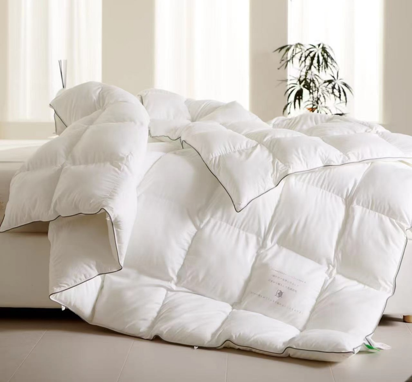 Edredón de Verano Premium 100% Algodón, Tejido Antipolvo de 200g/m².