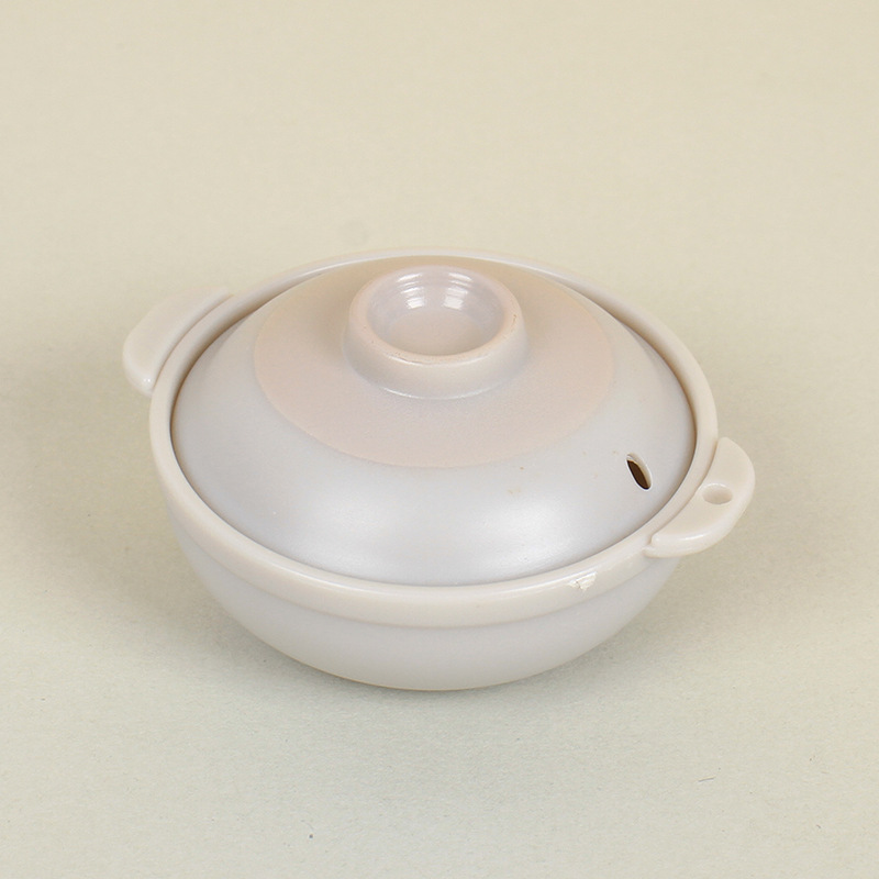 Cocotte gris clair de 4,5 cm (avec motif imprimé sur le couvercle)