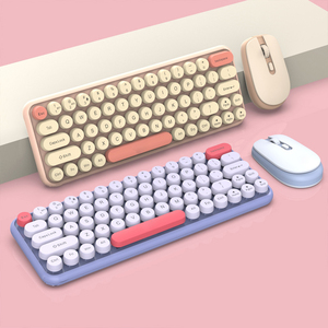 Tastiera universale senza fili di alto valore Set di Mouse per ufficio giochi USB interfaccia nuova per applicazioni Desktop elegante per le ragazze - Product Image 1
