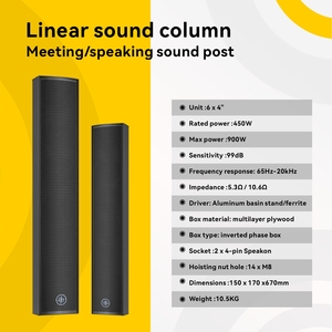 Sistema de sala multifunción CHORDIO, sistema de altavoces line array de audio profesional con micrófono de mango inalámbrico para sala de banquetes - Product Image 3