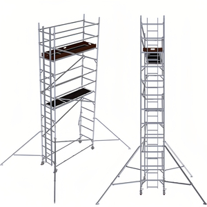 Impalcatura multifunzionale di alluminio di rotolamento con il vassoio dell'utensile per manutenzione elettrica impalcatura multifunzionale in alluminio