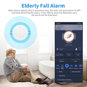 TUYA WIFI insan statik sensör kendini savunma OEM kişisel güvenlik Alarm ışığı algı uzaktan Alarm - Product Image 6