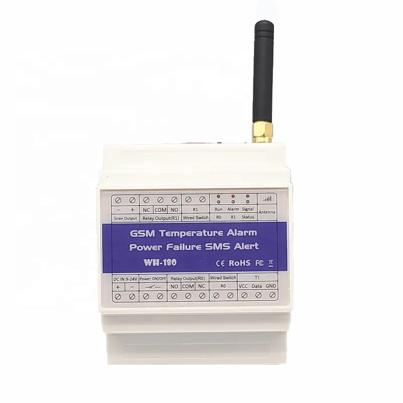 WH-180/GSM/4G, alarma de temperatura, alerta de fallo de energía SMS