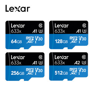 Genuíno Lexar TF633X Cartão De Memória 128GB 512GB 64gb U3 256GB Micro TF sd 32gb U1 Cartão Flash Class10 para Telefone PC <span class=keywords><strong>Camera</strong></span> Monitor