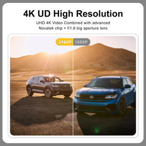 全新UHD4K隐藏式仪表盘摄像头双通道自动汽车录音，配有Novatek H.265应用控制和多语言夜视 - Product Image 2