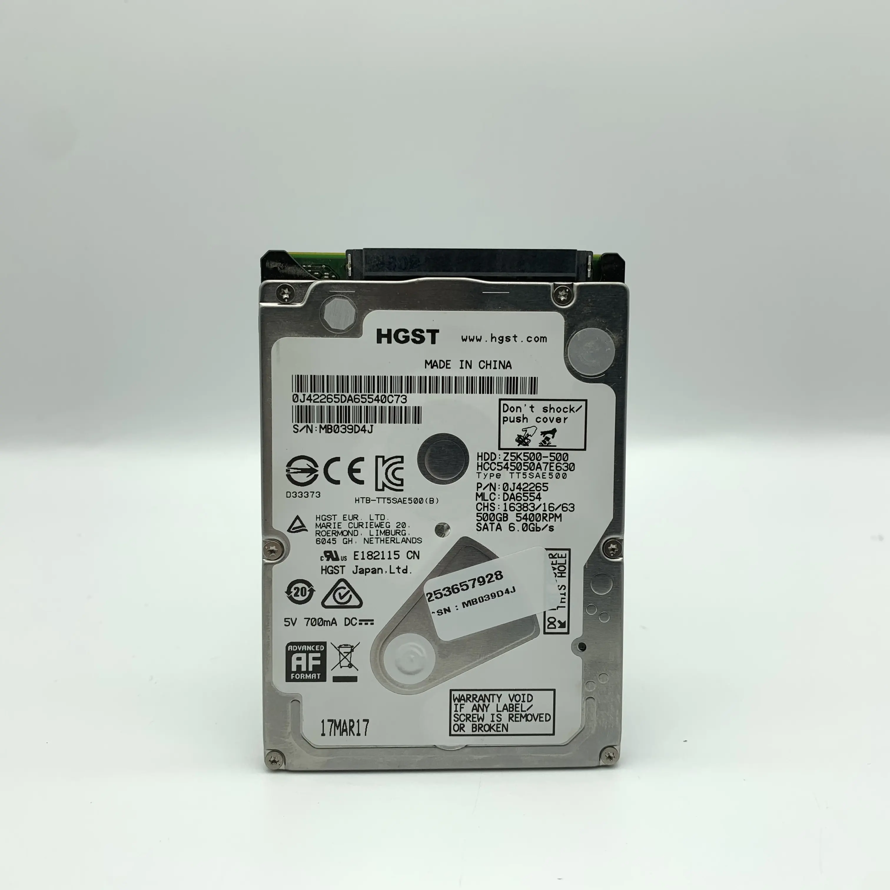 Z5K500-500 asli 500GB 5400 RPM Laptop Hard Drive SATA 6 Gb/s 2.5 inci Hard Drive FRU 666288-005