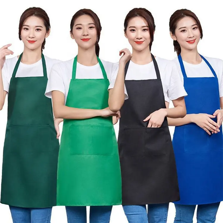 logo custom unisex kitchen cleaning cooking baking restaurant painting men women waiter waitress canvas chef bib apron aprons