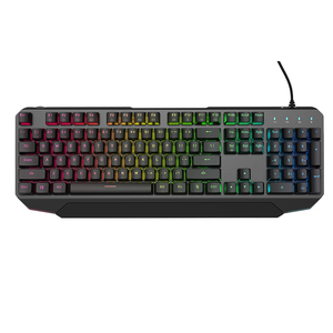 Teclado de computadora con cable RGB 104 Tecla Teclado para juegos Diseño de interruptor mecánico