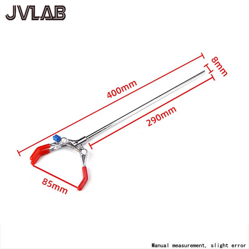 Pince à 3 griffes, tête rouge, bouton bleu, 6 400 mm